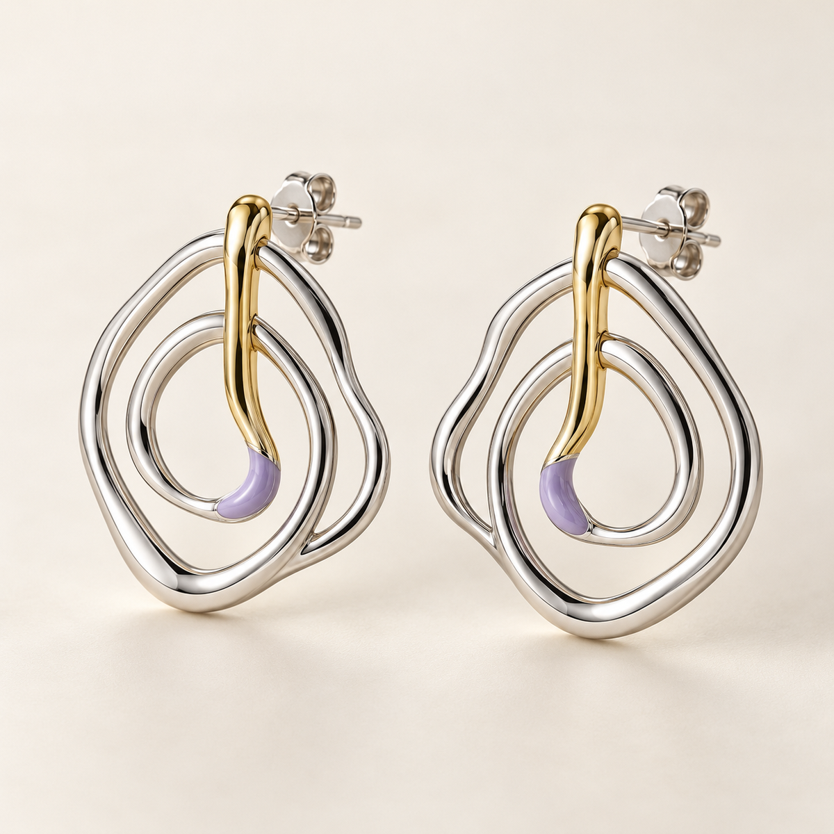 Ripple Atlas earrings — AI design rendering