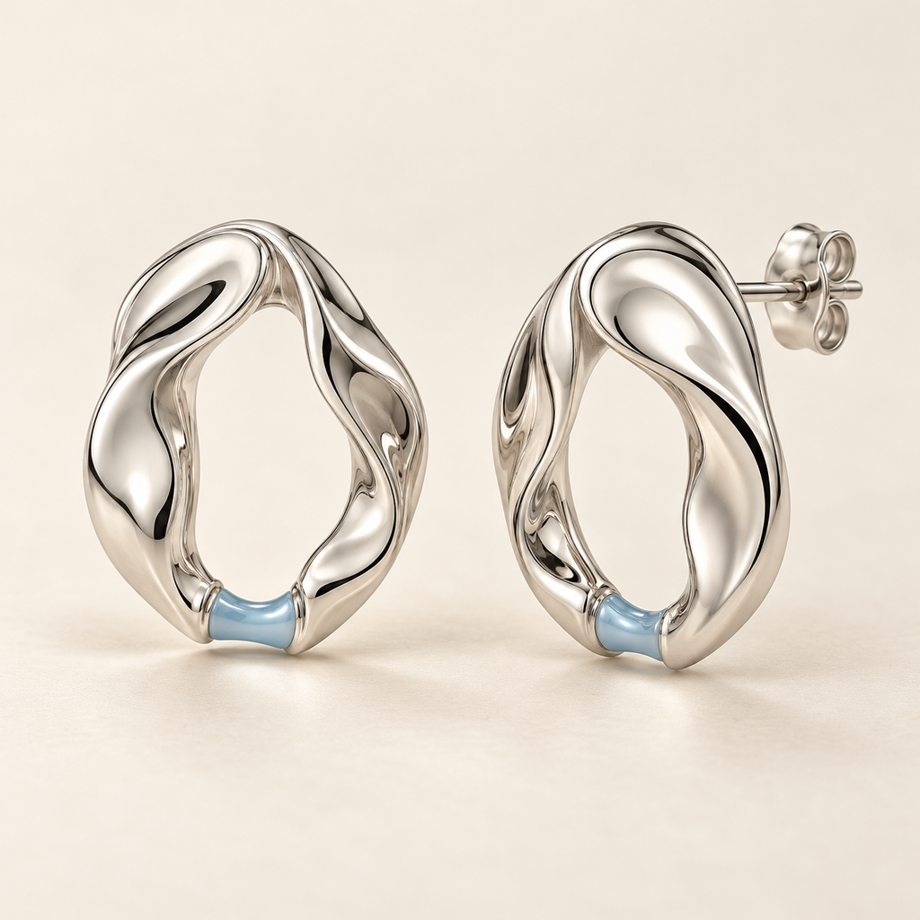 Tidal Aperture earrings — AI design rendering